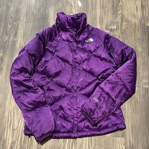 Purple North Face Winter Coat - Size M